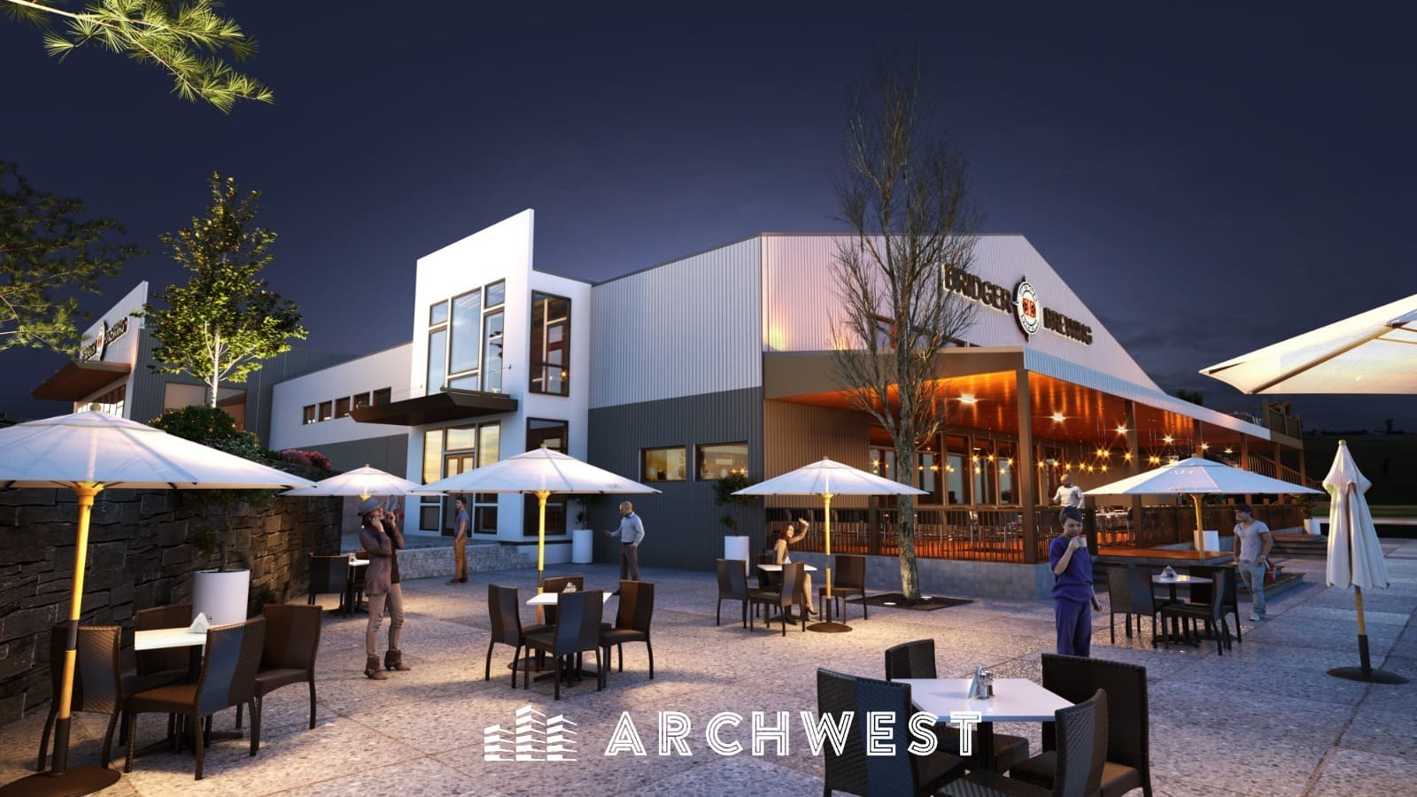 51. 3D Render of a Brewery in Montana, USA